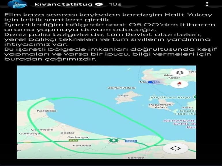 Suchstudien von Yukayı am Tag 6: Bootsteile fanden Kıvanç Tatlıtuğ, der zu diesem Punkt hingewiesen wurde