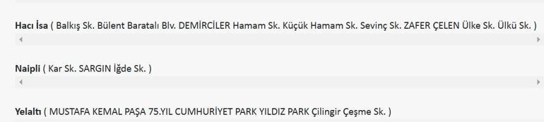 12. August İzmir Power Discare: Gediz -Stromschaden, wann der Strom in Izmir zur Arbeit kommt