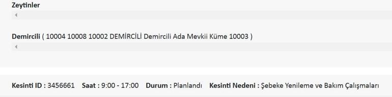 12. August İzmir Power Discare: Gediz -Stromschaden, wann der Strom in Izmir zur Arbeit kommt