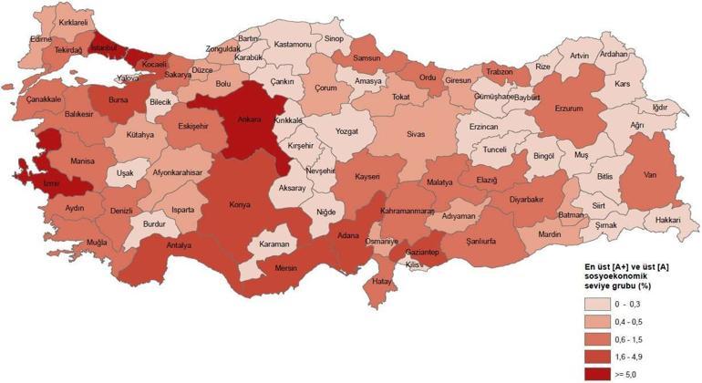 Das sozioökonomische Maß an Tierkiye ist klar geworden