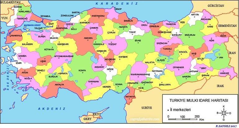 Türkiye Map Provinzen: Das ist einer der benachbarten Provinzen von Karaman
