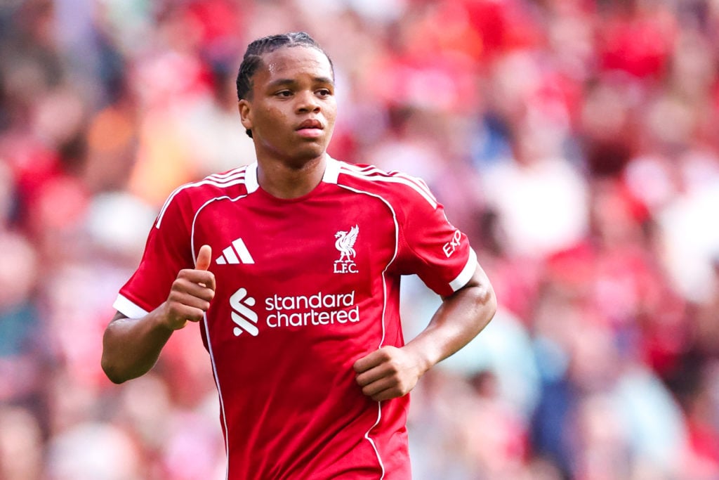 Rio ngumoha in Aktion für Liverpool während ihres vorübergehenden Freundschafts gegen Athletic Bilbao in Anfield.