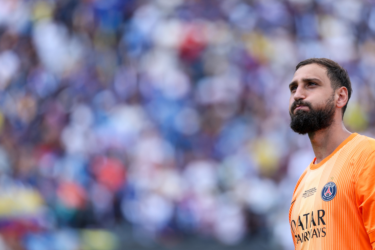 EAST RUTHERFORD, New Jersey-13. Juli: Gianluigi Donnarumma #1 von Paris Saint-Germain Looks nach dem Finalspiel der FIFA Club World Cup 2025 zwischen Chelsea FC und Paris Saint-Germain am 13. Juli 2025 in East Rutherford, New Jersey. (Foto von Dan Mullan/Getty Images)
