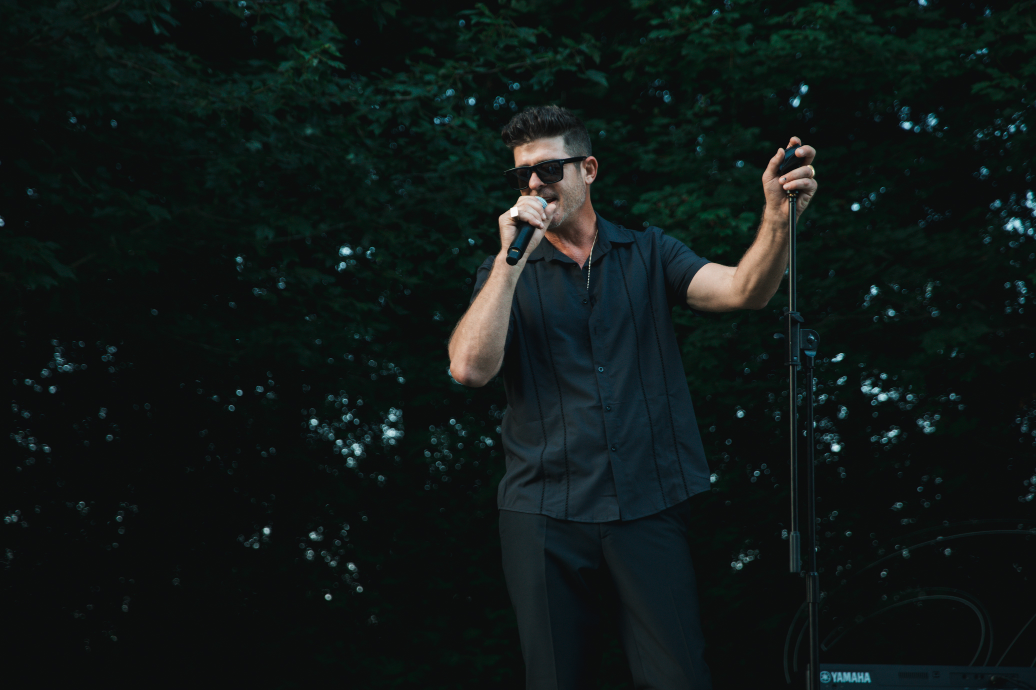 Robin Thicke tritt am Samstag, den 16. August 2025, bei der Reserve Hamptons Invitational auf.