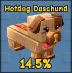 Hot Dog Daschund Pet in Roblox wachsen einen Garten.