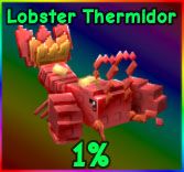 Hummerthermidor -Haustierikone in Roblox bauen einen Garten.