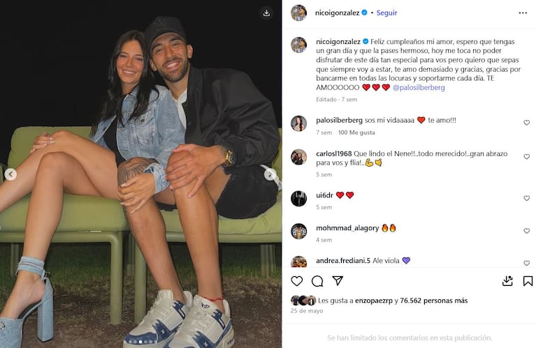 Nico González erklärte am 25. Mai seine Liebe zu Paloma Silberberg. Heute ist alles Skandal. (Foto: Instagram/Nicoigonzalez)