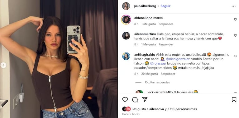 Paloma Silberberg getrennt von Nico González und seine Fans fragen das "Erzähl alles". Gab es Untreue mit Sabrina Rojas? (Foto: Instagram/Palosilberberg)