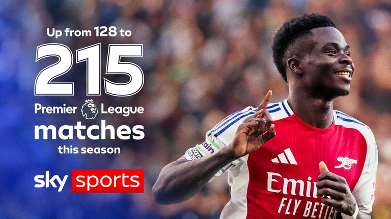 215 Live Premier League Matches von 128 in dieser Saison auf Sky Sports