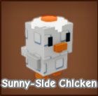 Sunny-Side-Hühnchen-Haustierikone für Roblox bauen einen Garten.