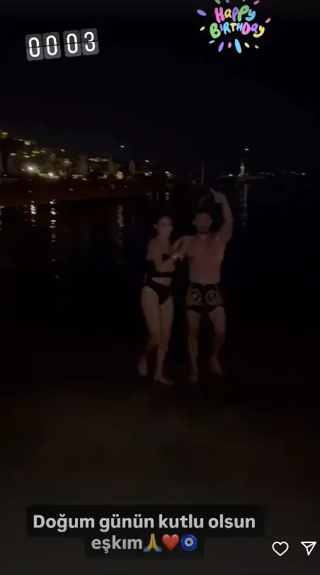 Zuhal Topal feierte den Geburtstag seiner Frau um Mitternacht im Meer